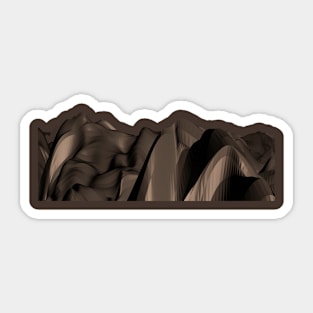 Folds of brown fabric Sticker